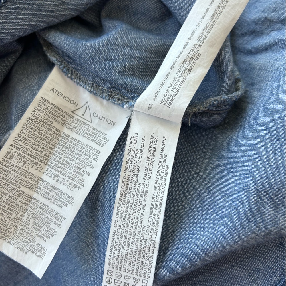Zara Front Buttons Midi A-Line Fit & Flare Denim Skirt w/ Pocket S - Picture 3 of 12